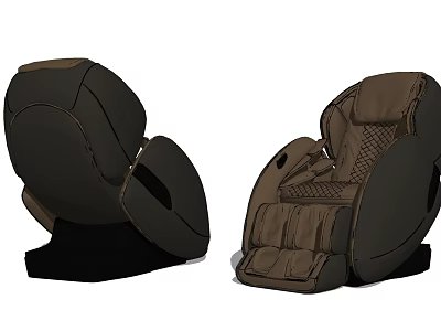 Brown Lazy Sofa With Soft Material And Ergonomic Design For Comfortable Seating 3d model