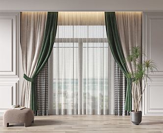 Modern Curtains 3d model