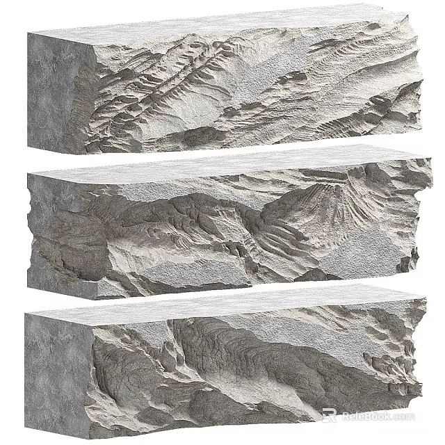 Bar Counter Textured Natural Stone Interior Design With Decorative Surface And Modern Style 3d model 