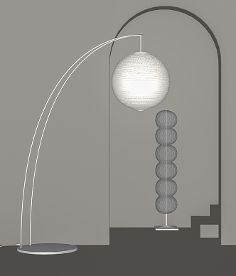 Floor lamp spherical floor lamp 3d model