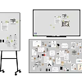 Design Inspiration Display With Whiteboards Sketches Sticky Notes And Boards