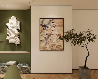 Modern Hanging Painting Simple Fashion 3d model