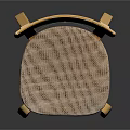 Modern Wooden Chair With Simple Design And Woven Fabric Seat