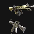 Weapon Parts Collection Featuring Gun Components Magazines Barrels And Sights