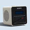SONY Digital Clock Radio With FM AM Frequency And Digital 3d model