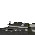Minotti Miloti Sofa Combination 3d model
