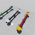 Colorful Seesaws For Kids Playground Featuring Green Black And Red Designs