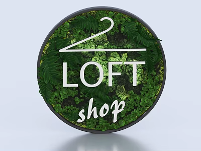 Round Design Living Plant Wall with Lush Greenery for LOFT Shop Decor 3d model Round Design Living Plant Wall with Lush Greenery for LOFT Shop Decor 3d model