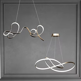 Light Luxury Special-Shaped Chandelier 3d model