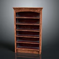Sturdy Wooden Shelf Unit With Multiple Storage Tiers For Home Organization