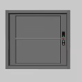 Modern Elevator Door Design With Control Panel And Green Indicator Light 3d model