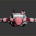 Game and Movie Character With Pink Hair Red White Coat And Red Plaid Skirt