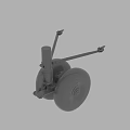 Industrial Gray Mechanical Component With Wheel Cylindrical Pillar And Support Arms