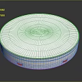 White Round Storage Box For Musical Instruments And Art Supplies With Metal Clasps