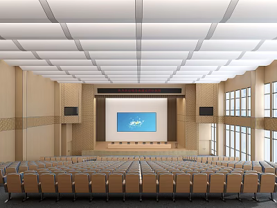 Modern Conference Hall Report Hall 3d model
