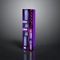 Modern Purple LIGHTSON Vertical Structure With Transparent Glass Panels