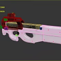 Modern Tactical Weapon With White And Black Body And Scope Attachment For Precision Shooting