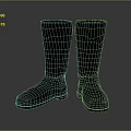Black Leather Knee High Boots with Durable Design for Daily Use