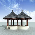 Chinese-style pavilion 3d model