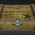 Vintage Wooden Crate for Rifles Mark I Featuring Star Emblem and Metal Lock