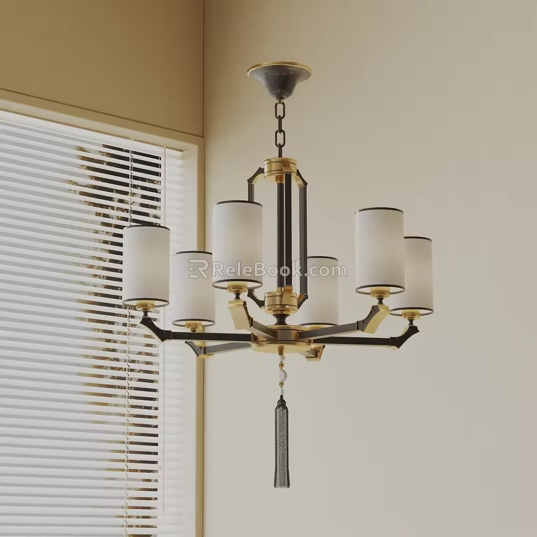 Modern chandelier 3d model