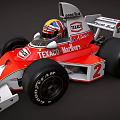 Electric Toy Racing Car Red and White with TEKACO Marlboro Logos and Number 2
