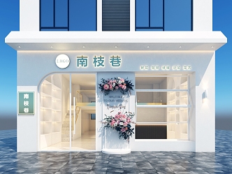 Door Head Florist Flowers Facade 3d model