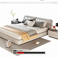 Double bedside table 3d model