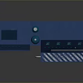 Blue Industrial Equipment Units With Control Panels And Mobile Wheels