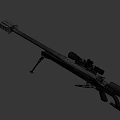 Tactical Sniper Rifle With Precision Scope And Brass Bullets Design