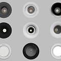 Stylish Black and White Downlights Spotlights in Modern Design for Home Ceiling