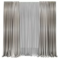 Elegant Beige Curtains With Sheer White Panels For Modern Home Window Decor