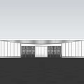 Modern Entrance Gate Design With Glass Panels And Sleek Metal Structure