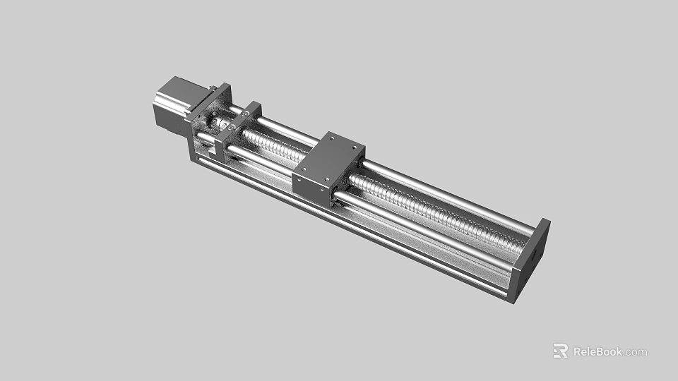 Smart Machine Linear Module with Precision Guide Rail and Slider Component 3d model 