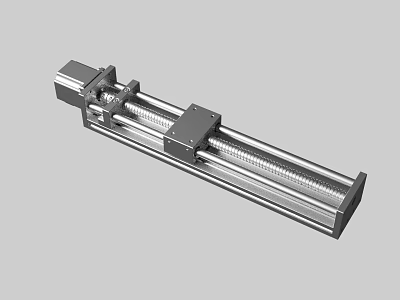 Smart Machine Linear Module with Precision Guide Rail and Slider Component 3d model