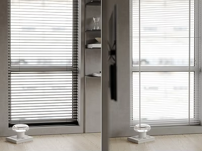 Modern Window Blinds in Home Interior With Natural Light And Clean Design 3d model