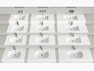 under-counter basin wash basin wash basin faucet 3d model