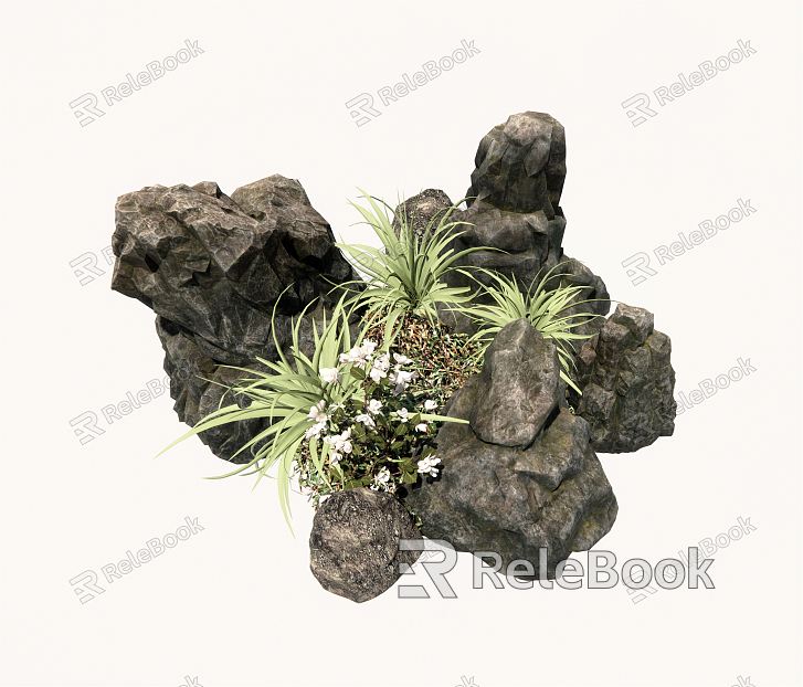 Modern stone small landscape model