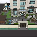 Garden Landscape Design With Lush Lawn Stone Pathways Pavilion And Water Feature