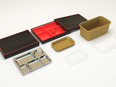 Modern Dinner Plate Lunch Box Dinner Plate 3d model