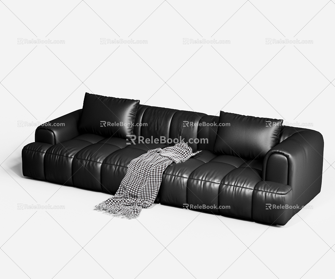 3 people sofa 3d model