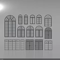 Various Styles of Windows and Doors Design Collection with Arch and Panel Details