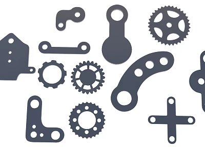 Industrial Equipment Components Including Gears Mechanical Parts and Connectors for Machinery Applications 3d model