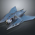 Futuristic Spacecraft Design With Metallic Wings And Cockpit For Cosmic Exploration