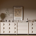 Modern Cream Style Cabinet Whole Cabinet Sideboard Cabinet Balcony Cabinet Storage Cabinet Entrance Cabinet 3d model
