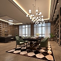 Modern Style Light Luxury Style Winery Wine Store Club Reception Chandelier 3d model