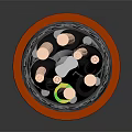 Industrial Equipment Orange Cable With Internal Metal Wires And Fiber Structure
