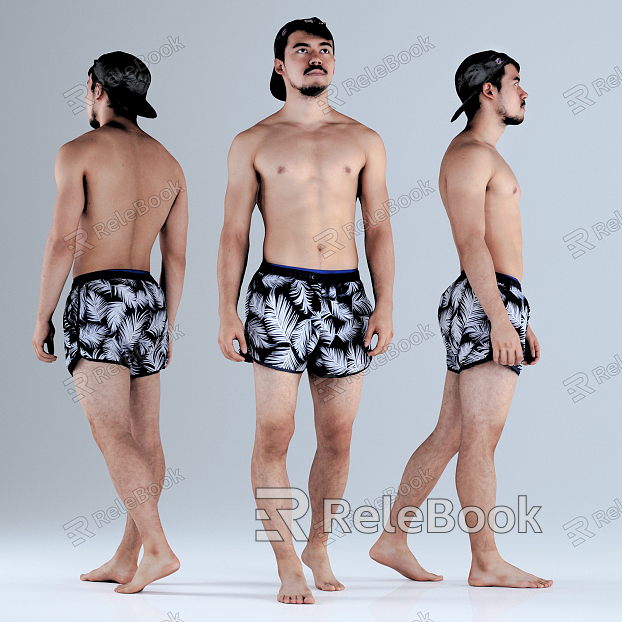 modern man stance man figure model