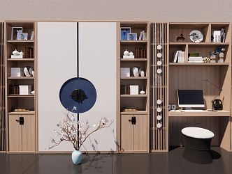 New Chinese Bookcase 3d model