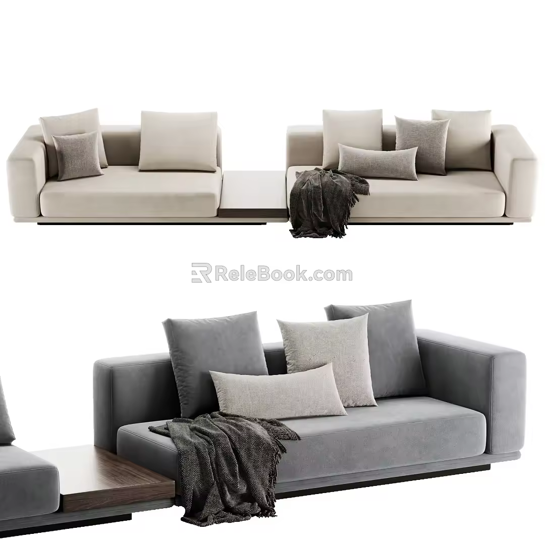 Minotti HORIZONTE Modern Multiplayer Sofa 3d model